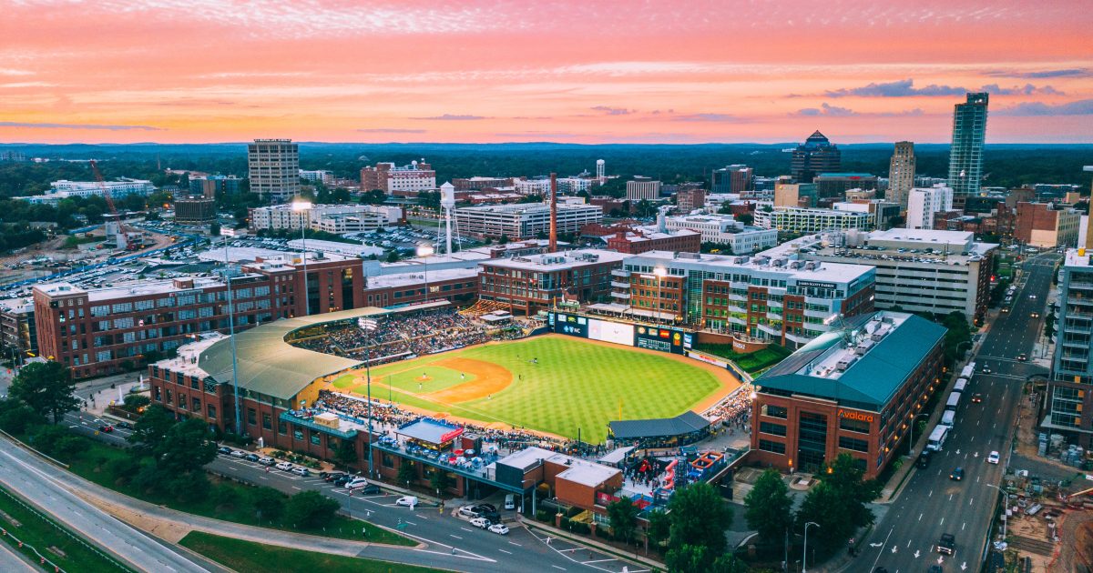 Bulls Stadium is a popular place to visit for Durham Bulls games in downtown Durham.