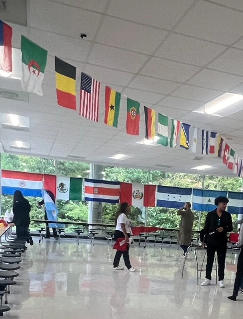 Showing off our amazing Hispanic Flags!